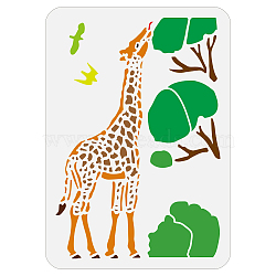 Plastic Hollow Out Drawing Painting Stencils Templates, for Painting on Scrapbook Fabric Tiles Floor Furniture Wood, Giraffe, 29.7x21cm(DIY-WH0396-818)