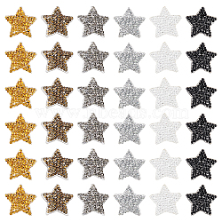 36Pcs 6 Colors Star Hotfix Rhinestone, Resin Rhinestone, Costume Accessories, Sewing Craft Decoration, Mixed Color, 20~21x20~21x2mm, 6pcs/colors(DIY-FG0003-68)