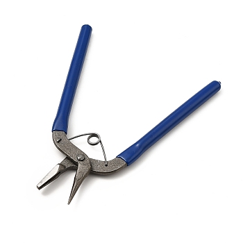 65# Carbon Steel Jewelry Pliers, Round/Concave Pliers, Wire Looping and Wire Bending Plier, Dark Blue, 15.5x10.5x0.9cm