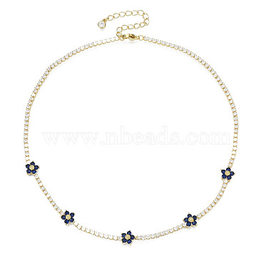 Dark Blue Cubic Zirconia Necklaces
