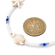 collier de perles synthétiques tortue et étoile de mer et graines rondes(NJEW-TA00125)-3