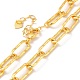 Rack Plating Brass Paperclip Chains Necklace with Tiny Heart Charm for Men Women(NJEW-B082-02)-1