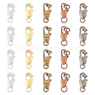 Brass Lobster Claw Clasps, Mixed Color, 18x6mm, Hole: 3mm, 50pcs/box(KK-AR0001-23)
