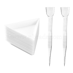 Jewelry Bead Making Tools, 304 Stainless Steel Beading Tweezers and Plastic Scoops/Shovels for Rhinestone , Stainless Steel Color, 162x10mm(TOOL-YW0001-04)