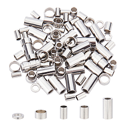 100Pcs 5 Style 304 Stainless Steel Spacer Beads, Mixed Shapes, Stainless Steel Color, 20pcs/style(STAS-UN0030-32)