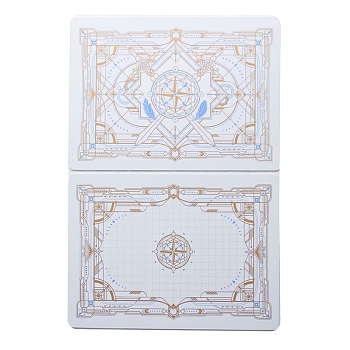 Plastic Cutting Mat, Cutting Board, for Craft Art, Rectangle with Compass Pattern, Clear, 22x30cm