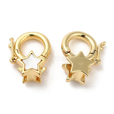 Real 18K Gold Plated Star Brass Twister Clasp
