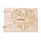 Wooden Wedding Guestbooks Notepad(AJEW-M206-16)-1