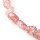 Natural Strawberry Quartz Beaded Stretch Bracelets for Kids(BJEW-JB06250-06)-4