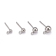40Pcs 4 Styles 202 Stainless Steel Ball Stud Earring Findings(STAS-LS0001-13P)-1
