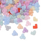 Frosted Transparent Acrylic Beads, Triangle, for Jewelry Making, Mixed Color, 10x10x10mm, Hole: 2mm, about 962pcs/500g(SACR-T362-01B)