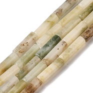 Natural Jade Beads Strands, Column, 13x4mm, Hole: 1mm, about 28pcs/strand, 15.08''(38.3cm)(G-D464-45)
