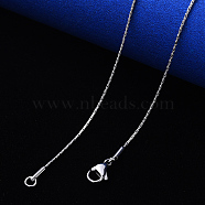 Non-Tarnish 304 Stainless Steel Coreana Chain Necklace, with Lobster Claw Clasp, Stainless Steel Color, 19.68 inch(50cm)x1.2mm(NJEW-S420-005C-P)