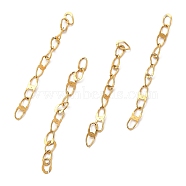 Ion Plating(IP) 304 Stainless Steel End Chains, Chain Extenders, Soldered, Golden, 35x2.5mm(STAS-A085-01A-G)