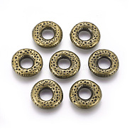 CCB Plastic Linking Rings, Flat Round, Antique Bronze, 21x5mm, Hole: 8mm(CCB-J035-001AB)