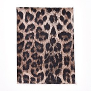 A5 PU Leather Fabric, Garment Accessories, for DIY Crafts,Leopard Print Pattern, Camel, 20x15x0.1cm(AJEW-WH0148-96D)