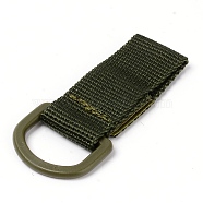 (Clearance Sale)Tactical Molle D Type Nylon Key Holder, for Molle Bags Webbing Attachment Strap, Olive, 83x25x6mm, Hole: 18x26mm, Clasp: 28x35.5x4mm(TOOL-WH0132-49B)