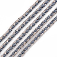 Polyester Braided Cords, Light Steel Blue, 2mm, about 100yard/bundle(91.44m/bundle)(OCOR-T015-A31)