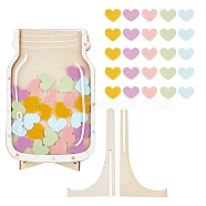 DIY Wood Reward Chart for Kids, Reward Jar for Toddlers, Heart(DIY-WH0491-16B)