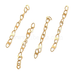 Ion Plating(IP) 304 Stainless Steel End Chains, Chain Extenders, Soldered, Golden, 35x2.5mm(STAS-A085-01A-G)