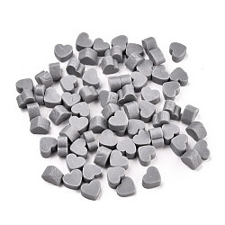 Sealing Wax Particles, for Retro Seal Stamp, Heart, Gray, 7.3x8.6x5mm, about 110~120pcs/bag(DIY-K019-18)