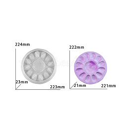 Easter Egg Tray Silicone Mold, Epoxy Resin Craft Making, White, Round, 223x22.3mm(SIMO-S001-02A)