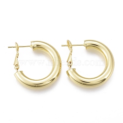 Brass Hoop Earrings, Long-Lasting Plated, Ring, Real 18K Gold Plated, 25x5mm, Pin: 0.8mm(EJEW-I250-01C)