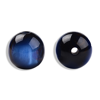 Resin Beads, Imitation Gemstone, Round, Royal Blue, 13.5x13mm, Hole: 2~2.3mm