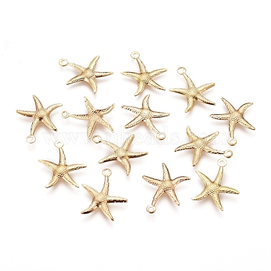 Real 18K Gold Plated Starfish Iron Pendants