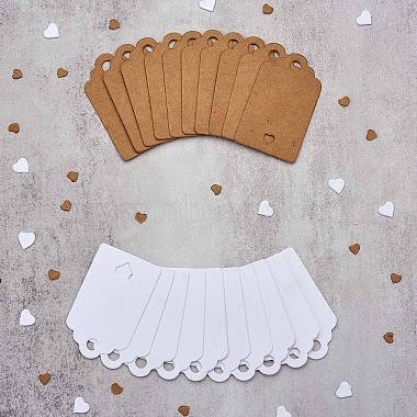200Pcs 2 Colors Rectangle with Heart Paper Price Tags(CDIS-SZ0001-15)-3