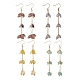 Natural Mixed Gemstone Chips Dangle Earrings(EJEW-JE05274)-1