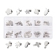 20Pcs 10 Style 201 Stainless Steel Stud Earring Findings(STAS-YW0001-70P)-1