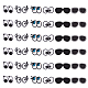 36個 6 スタイルのアイ&グラス コンピューター刺繍布アイロンパッチ(DIY-FG0004-72)-1