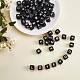 20Pcs Black Cube Letter Silicone Beads 12x12x12mm Square Dice Alphabet Beads with 2mm Hole Spacer Loose Letter Beads for Bracelet Necklace Jewelry Making(JX433T)-1
