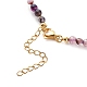 Teardrop Pendant Necklace with Round Beaded Chains(NJEW-JN03921)-7