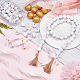 Perles en bois à motif de ruban rose imprimé de sensibilisation au cancer du sein pour la saint-valentin(WOOD-WH0033-01)-5