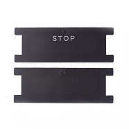 Plastic Display Cards, Rectangle, Black, 20x7x0.1cm(CDIS-WH0012-01)
