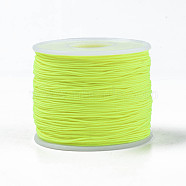 Polyester Cords, Green Yellow, 0.5~0.6mm, about 131.23~142.16 yards(120~130m)/roll(OCOR-Q038-F228)