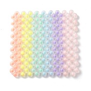 6 Colors Transparent Acrylic Pumpkin Beads Cup Mat, Square, Colorful, 152x152x10.5mm(AJEW-CM00001)