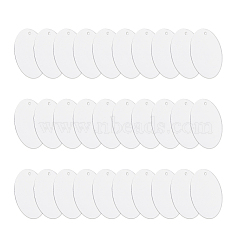 Transparent Acrylic Blank Big Pendants, for Keychain, Flat Round, Clear, 50x1mm, Hole: 3mm, 60pcs/box(TACR-HY0001-03)