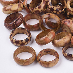 Wood Thumb Rings, Mixed Color, Size 7, 17mm(RJEW-N028-02-M)