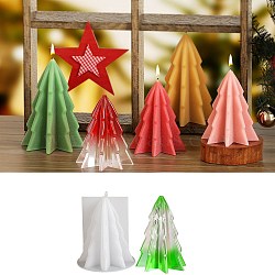 Christmas Tree Candles Silicone Molds, Epoxy Resin Candle Making, White, 85mm(SIL-B074-02A)