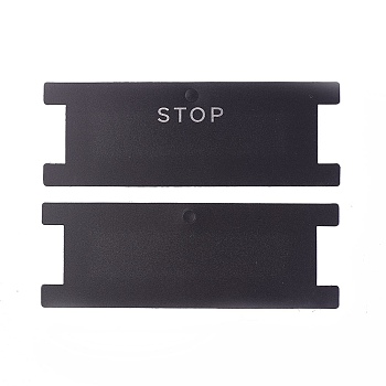 Plastic Display Cards, Rectangle, Black, 20x7x0.1cm
