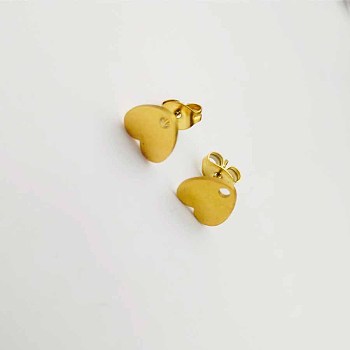 Stainless Steel Stud Earrings for Women, Heart