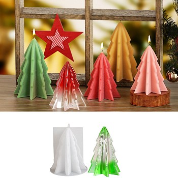 Christmas Tree Candles Silicone Molds, Epoxy Resin Candle Making, White, 85mm