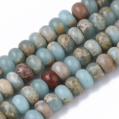 Rondelle Aqua Terra Jasper Beads