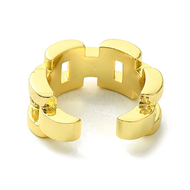 Brass Micro Pave Cubic Zirconia Open Cuff Rings(RJEW-K256-31G)-3