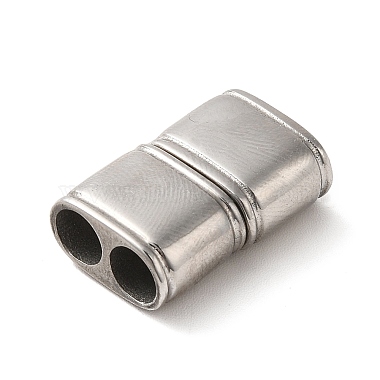 Tarnish Resistant 304 Stainless Steel Magnetic Clasps with Glue-in Ends(STAS-P325-02P)-2