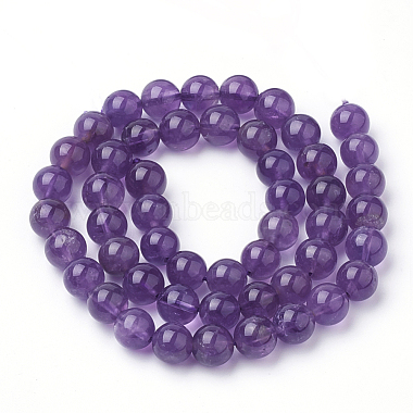 Natural Amethyst Beads Strands(G-Q961-17-6mm)-2