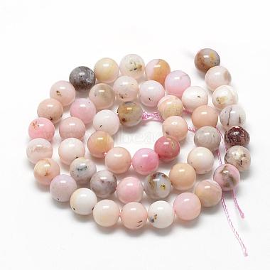 Natural Pink Opal Beads Strands(G-R446-6mm-09)-2
